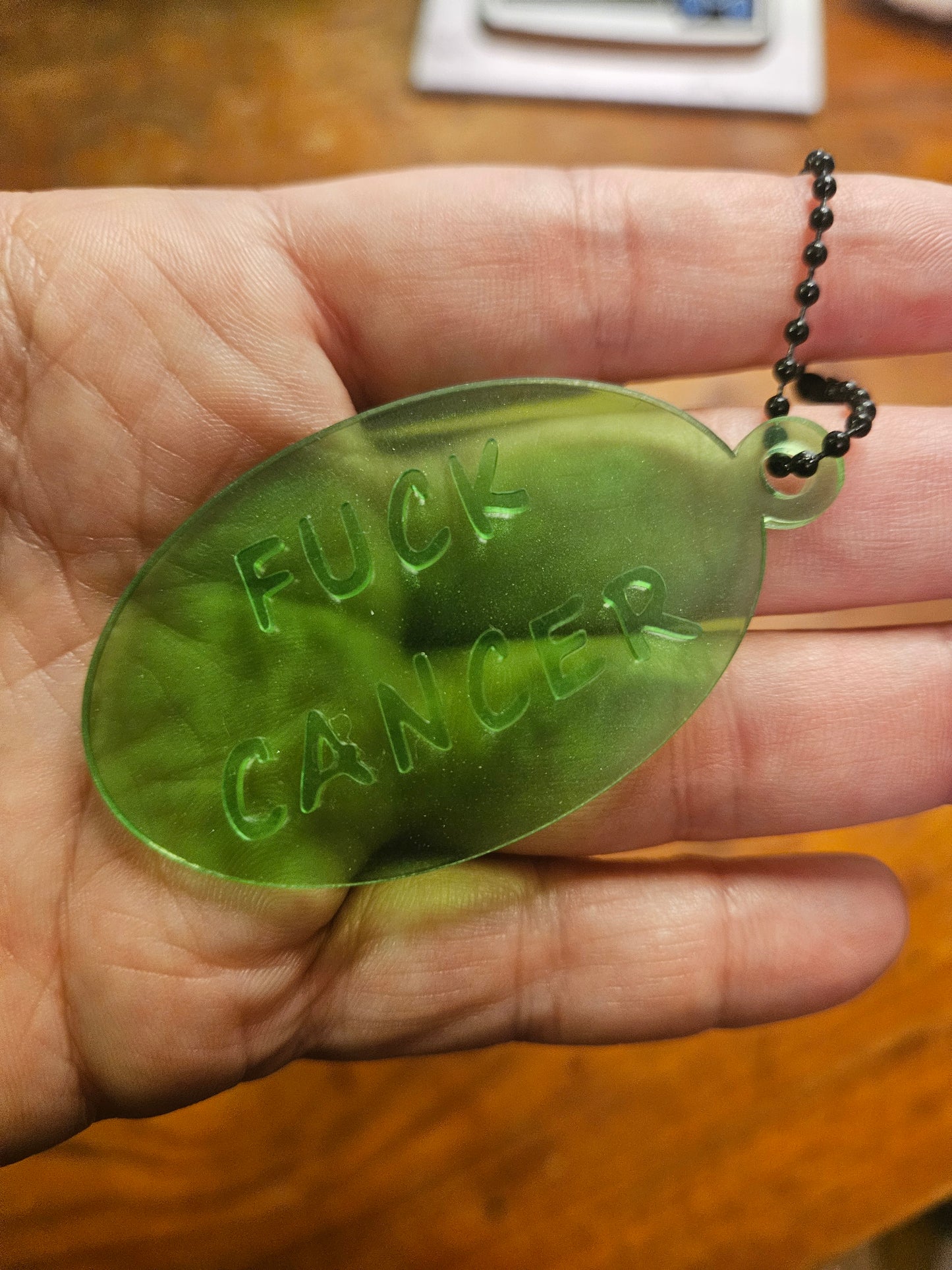FUCK CANCER keychain