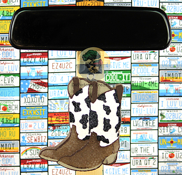 Cow Print Boots (matte glitter)