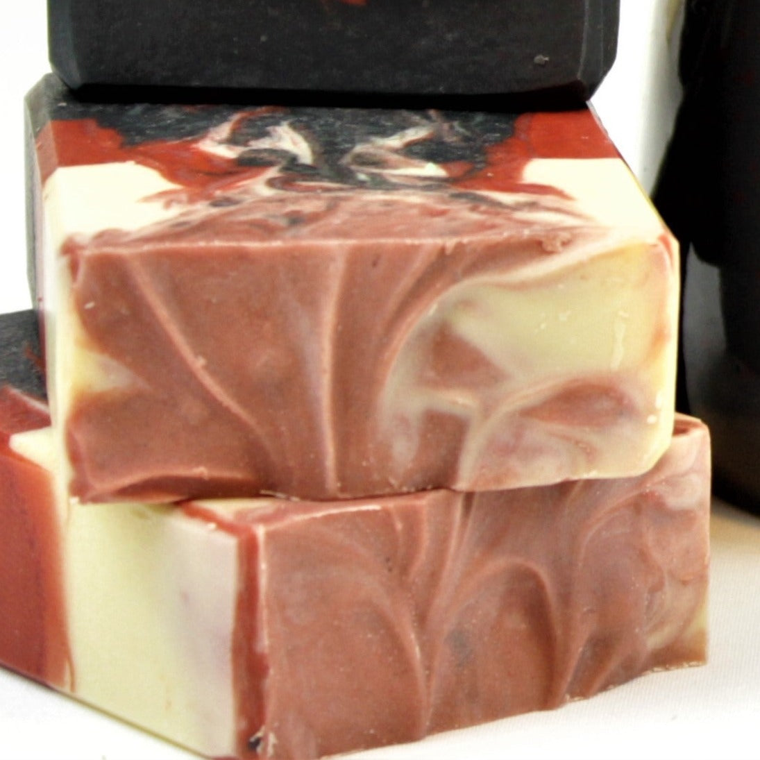 Close image of soap tops.