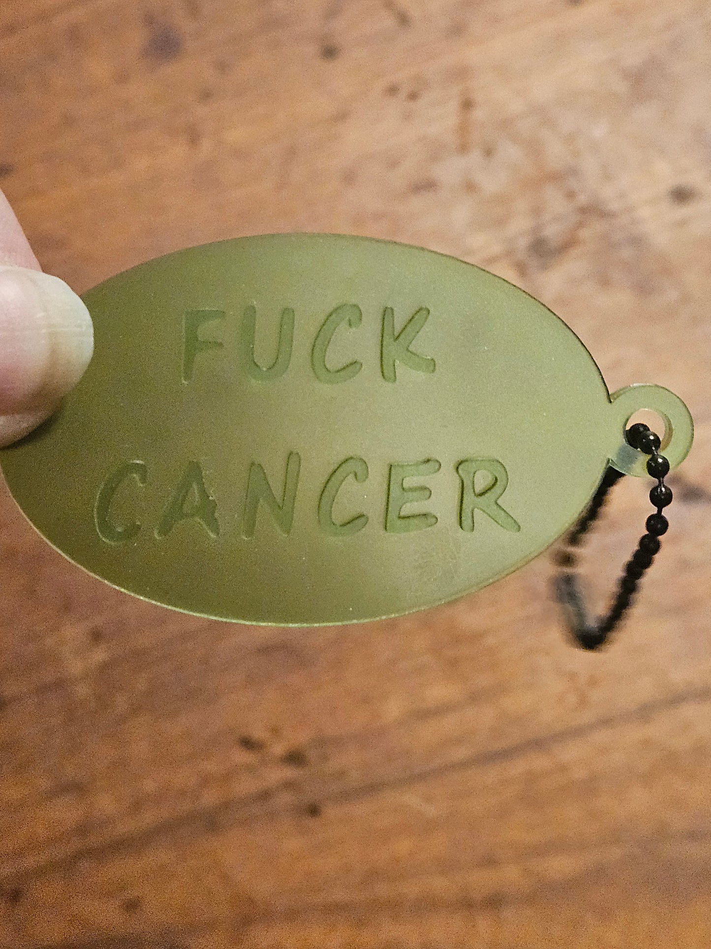 FUCK CANCER keychain