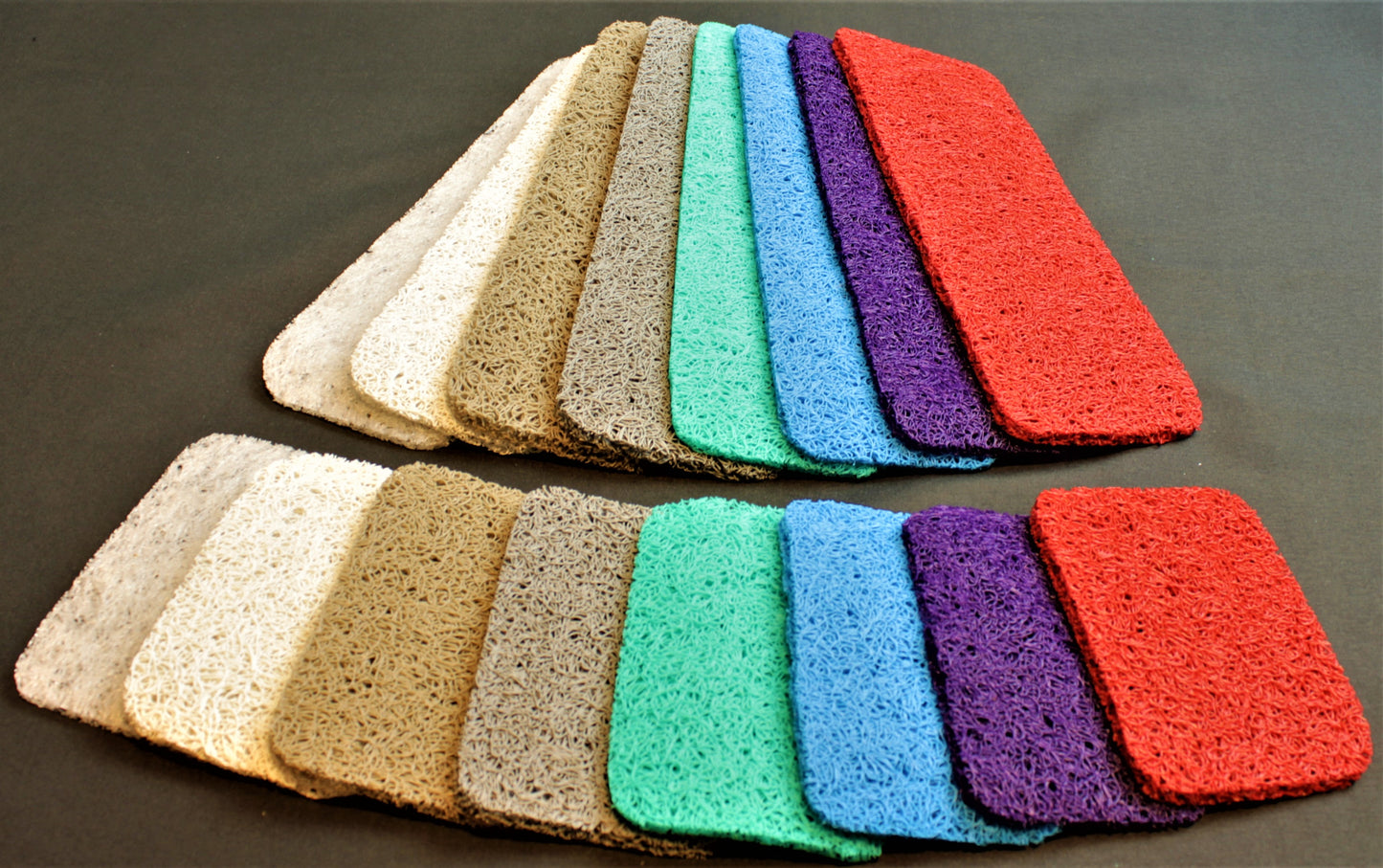 Soap saver pads, 8 colors in two sizes. 